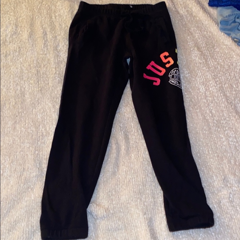 justice rainbow sweatpants